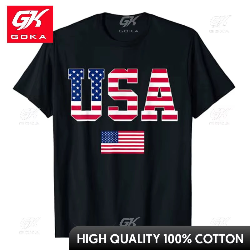 USA T-Shirt Women Men Patriotic US Flag 4Th of July Apparel American Proud Graphic Tee Top Independence Day Clothes Novelty Gift