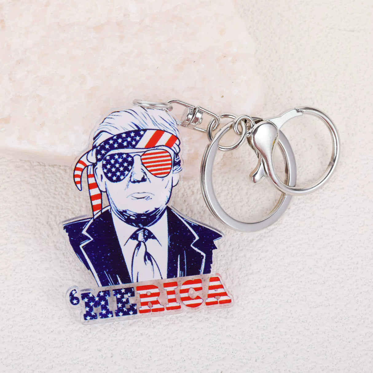 American Independence Day Trump Acrylic Keychain Star Peripheral Bag Hanging Ornaments