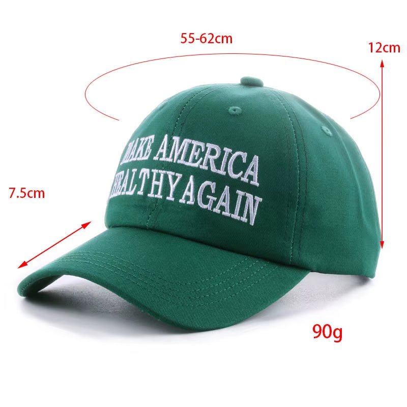 Make America Healthy Again Embroidered Dad Hat - MAHA Embroidered Baseball Cap