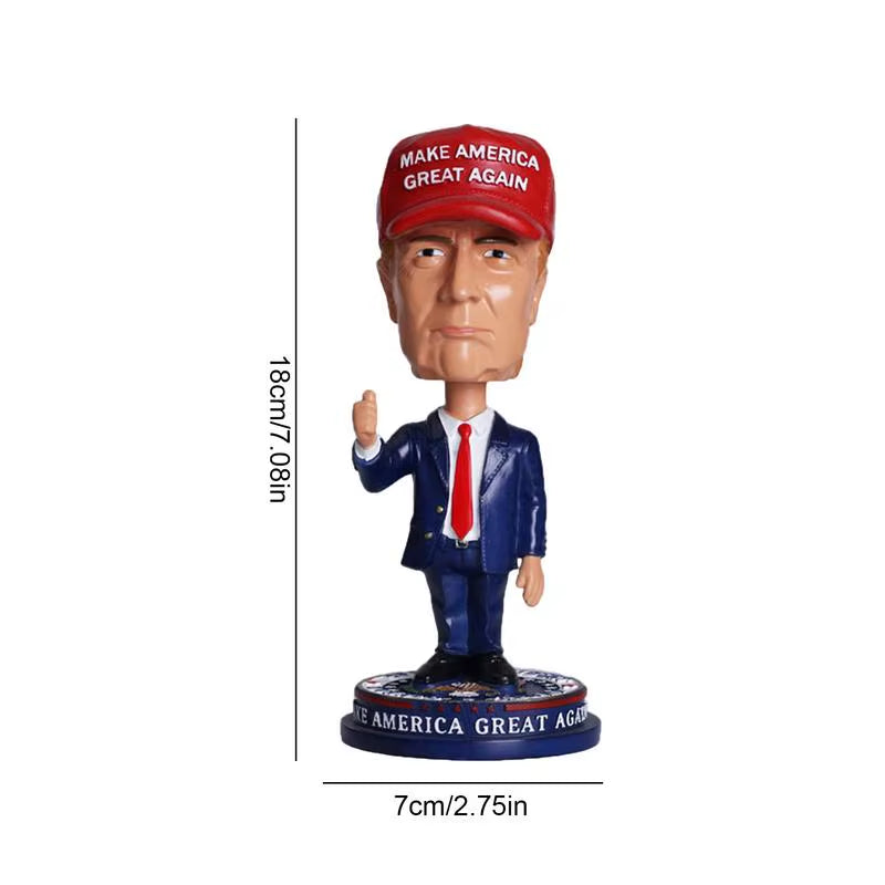 Bobblehead Resin Trumps Figurine Creative Parody of Character American Presidential Funny Doll Collectible Desktop Ornament