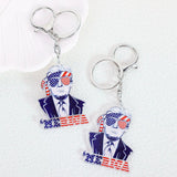 American Independence Day Trump Acrylic Keychain Star Peripheral Bag Hanging Ornaments