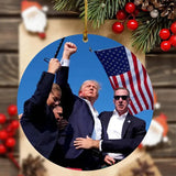 Patriotic Trump 2024 Christmas Ornament Tree, Car Decor, Holiday Gift , Allyear